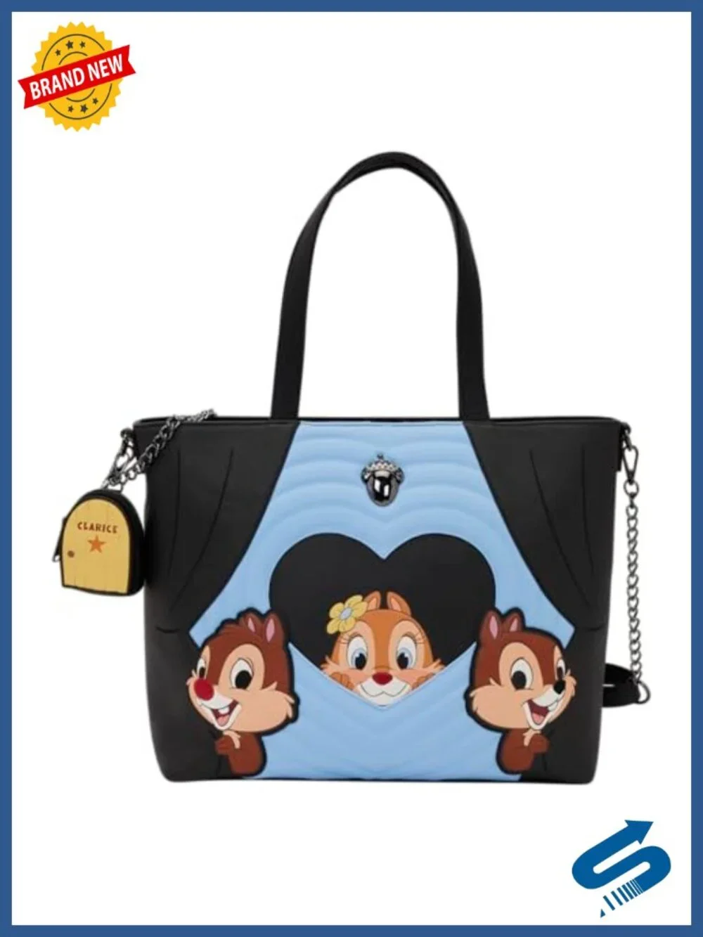 Chip 'n' Dale Loungefly Tote Bag with Detachable Coin Bag Faux Leather